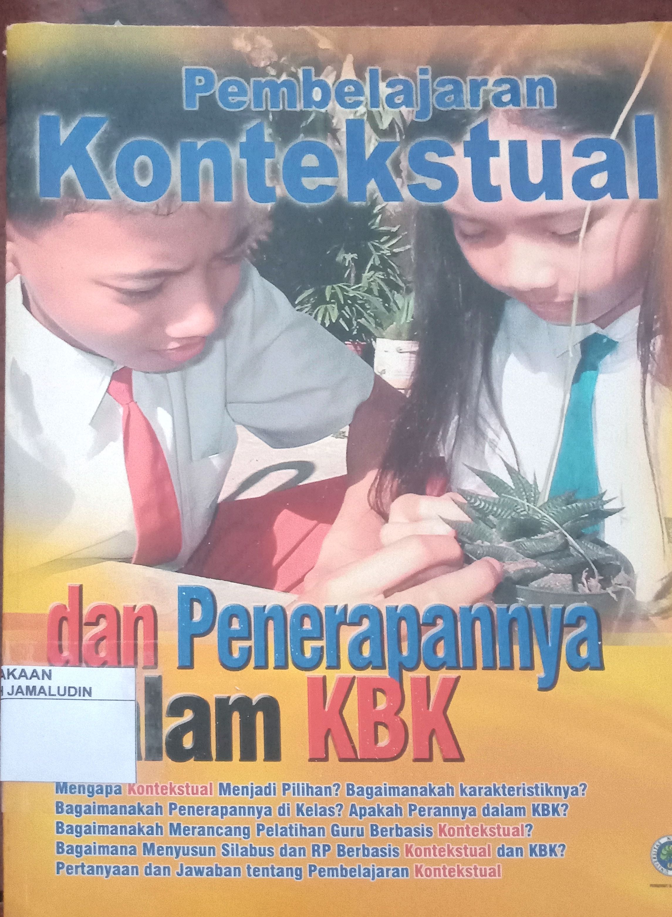Sampul Pembelajaran Konstektual dan Penerapannya dalam KBK